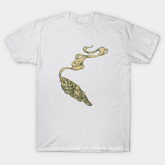 Go Smudge Yourself || Burning Sage Illustration || Repeat Pattern T-Shirt by chrystakay